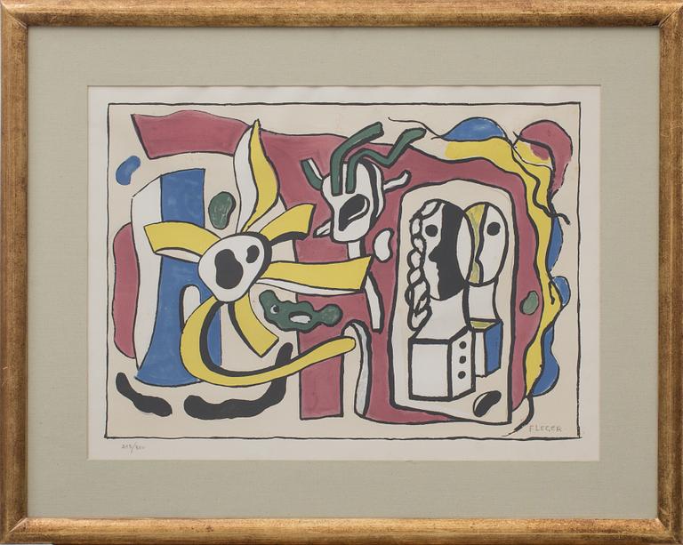 FERNAND LÉGER, färglitografi, signerad i trycket samt numrerad 213/300.