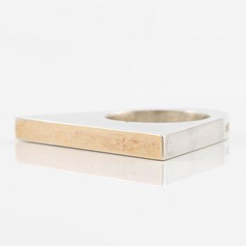 Sigurd Persson, a ring, sterling silver with gilding, Stockholm 1995.