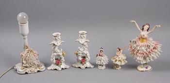 PARTI PORSLIN, 6 delar, bla Dresden.