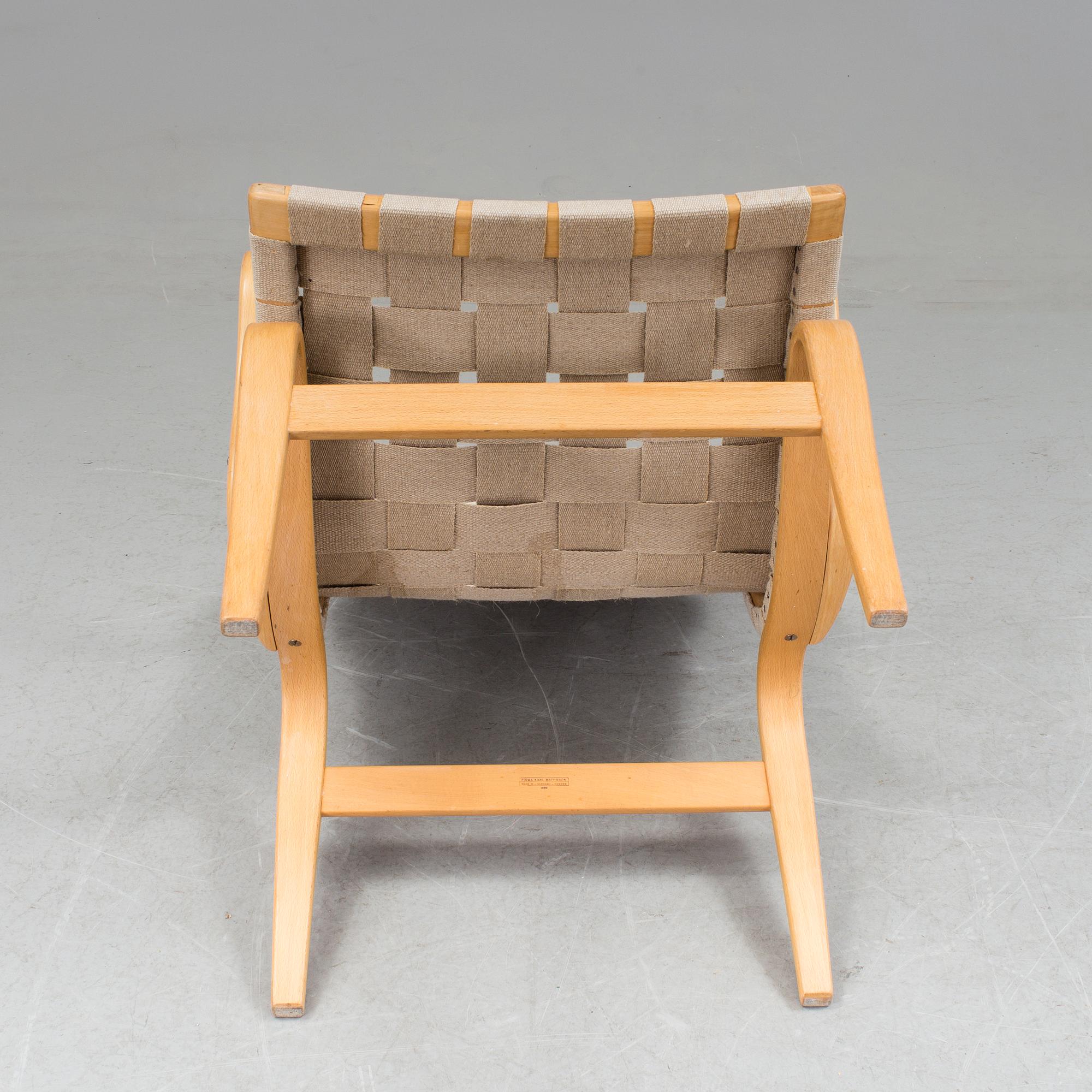 BRUNO MATHSSON, fåtölj, "Eva", Firma Karl Mathsson, 1969.