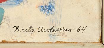 Unknown artist, collage, signed Brita Andersson and dated 1964.