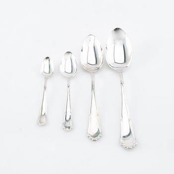 Cutlery 98 pcs "Saga" silver JLH Stockholm 1950.