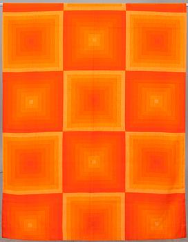 GARDINLÄNGDER, 4 st och PROVBITAR, 5 st, bommulskretong, Verner Panton för Mira-X. 1970-tal.