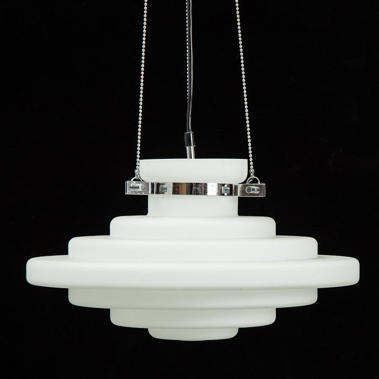 A glass ceiling light, Limburg, Germany.