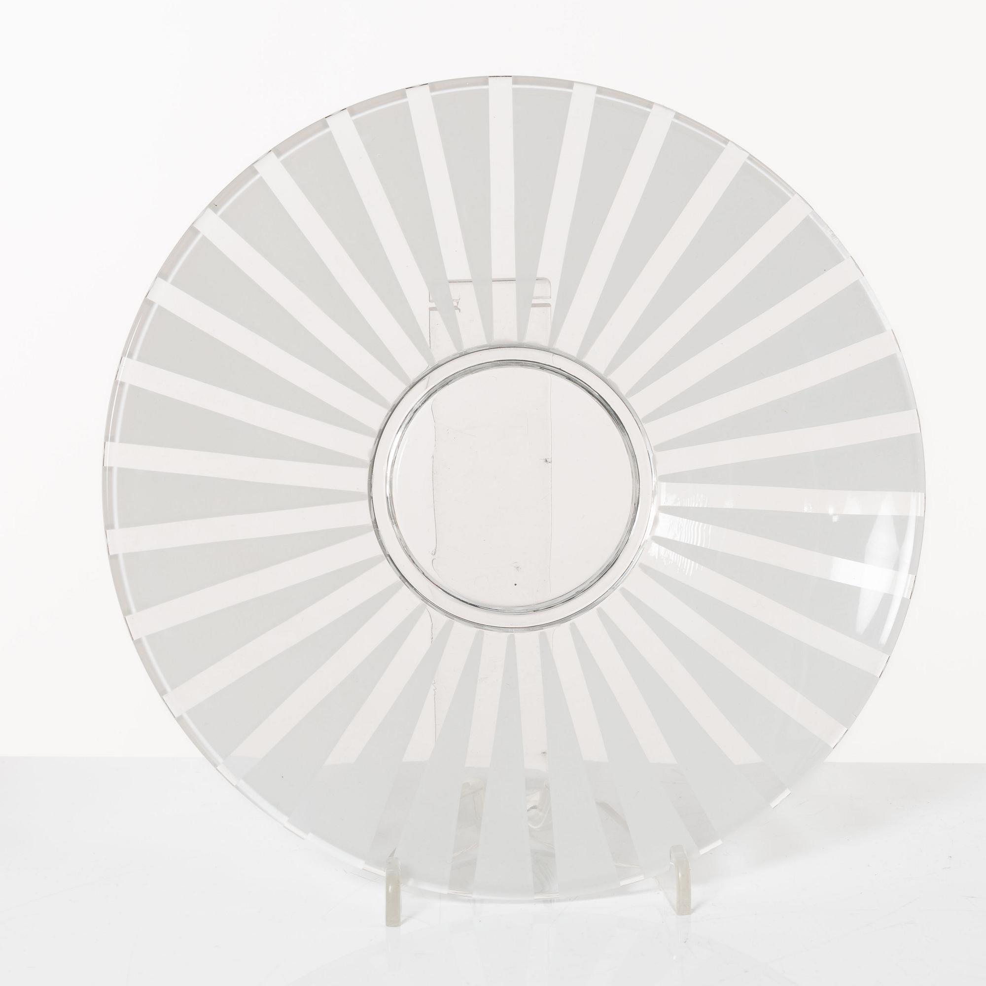 Bengt Orup, glasservis, "Strikt", 75 delar, Johansfors, 1950-tal.