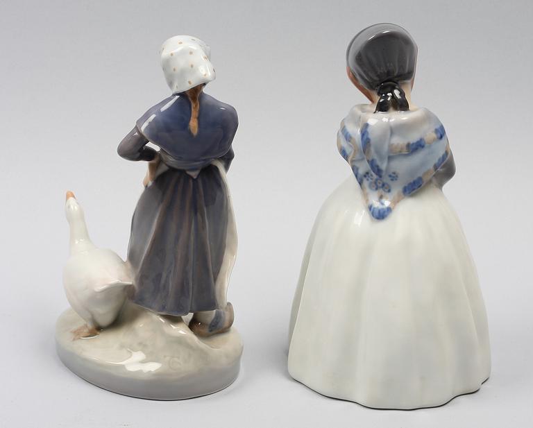 PARTI FIGURINER, 2 st, Royal Copenhagen.