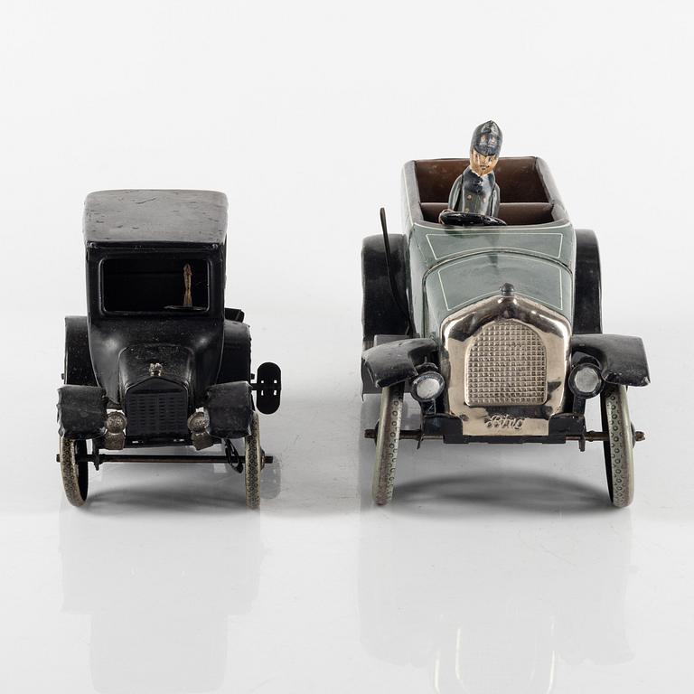 Bing-Werke, cars, 2 pcs, including "19782 Touring Car", 1920s.