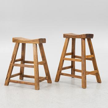 A pair of stools, 2000s.
