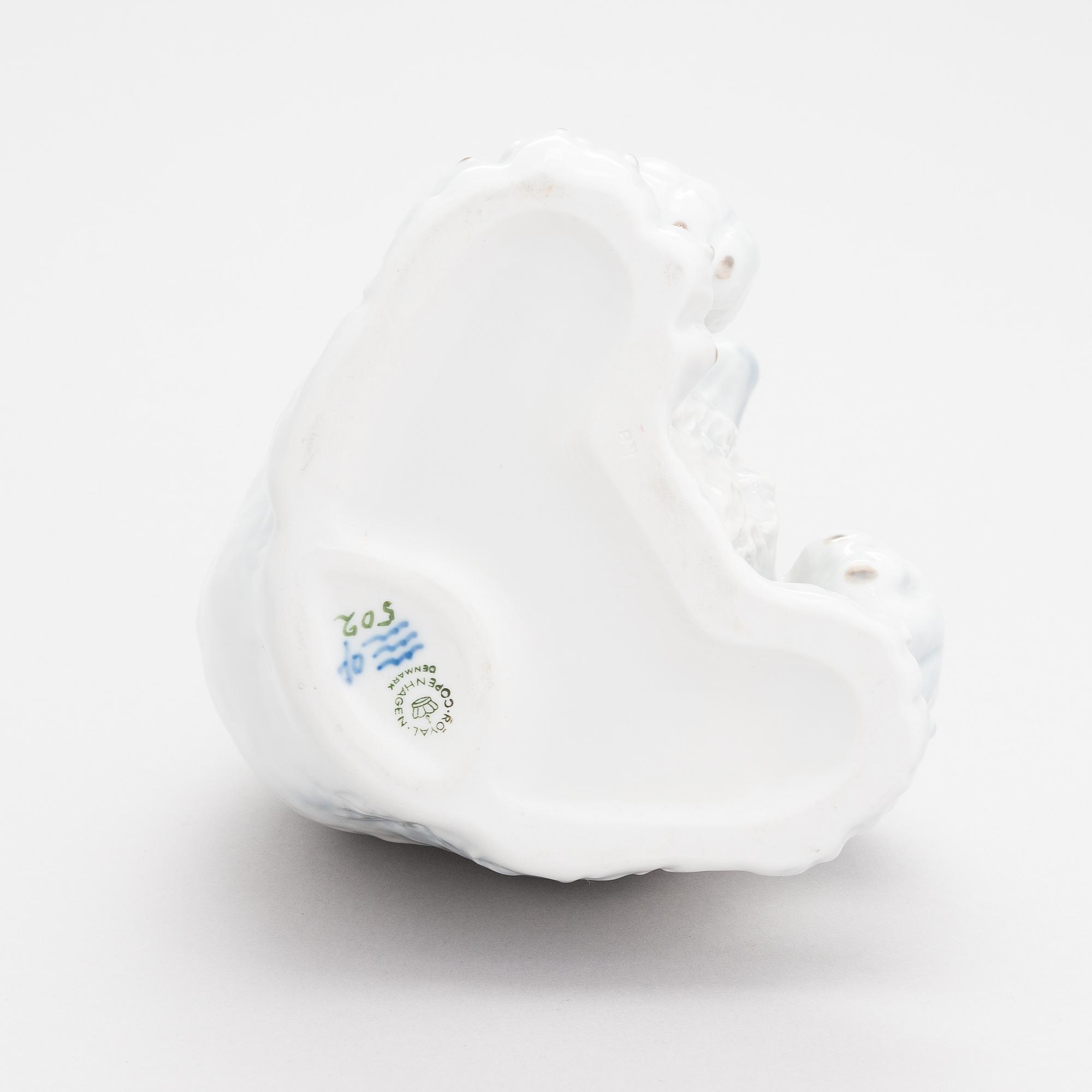 Carl Frederik Liisberg, Figurin, isbjörn 502, porslin, Royal Copenhagen, Danmark, 1985-91.