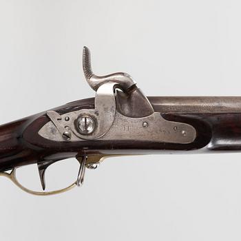 Percussion rifle, Swedish, 19th century.