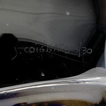 JAMES COIGNARD, glasskulptur, signerad, numrerad 3/30.