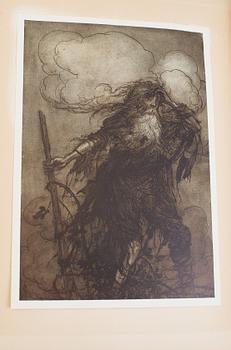 BOK, "Rip van Winkle", Washington Irving. Med egenhändig tillskrift och datum 1907 av John Bauer till dennes fru Esther.