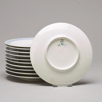 TESERVIS, 26 delar, porslin. "Blå Vifte", Danmark, 1900-tal.