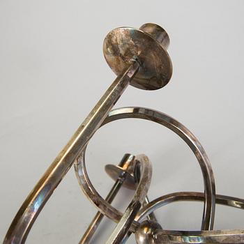 LJUSSTAKE, "Vänskapsknuten", försilvrad, Josef Frank för Svenskt Tenn, formgiven 1938.
