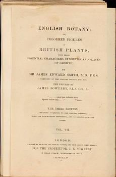 UR "ENGLISH BOTANY" 3:e upplagan, vol VII, 1854 172 st handkolorerade kopparstick. London.