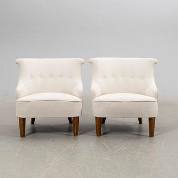 Fåtöljer, ett par, 1900-tal mitt.