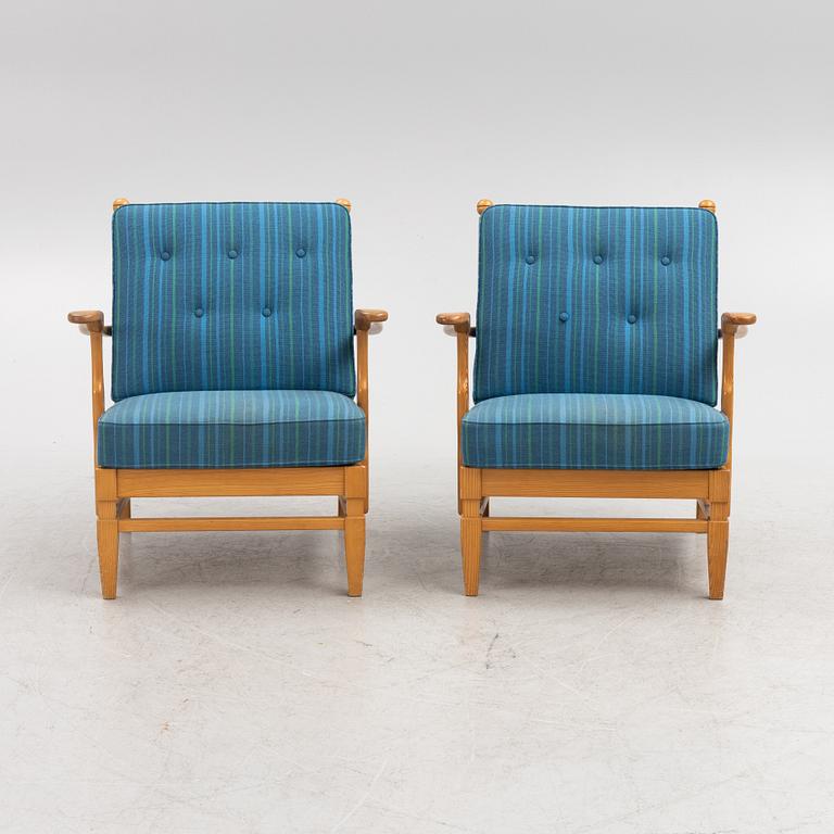 Armchairs, a pair, Diö-möbler, second half of the 20th century.