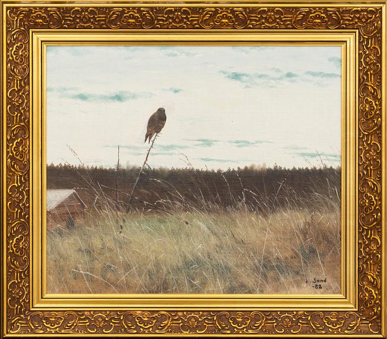 Lennart Sand, oil on canvas. Signed and dated 1982.