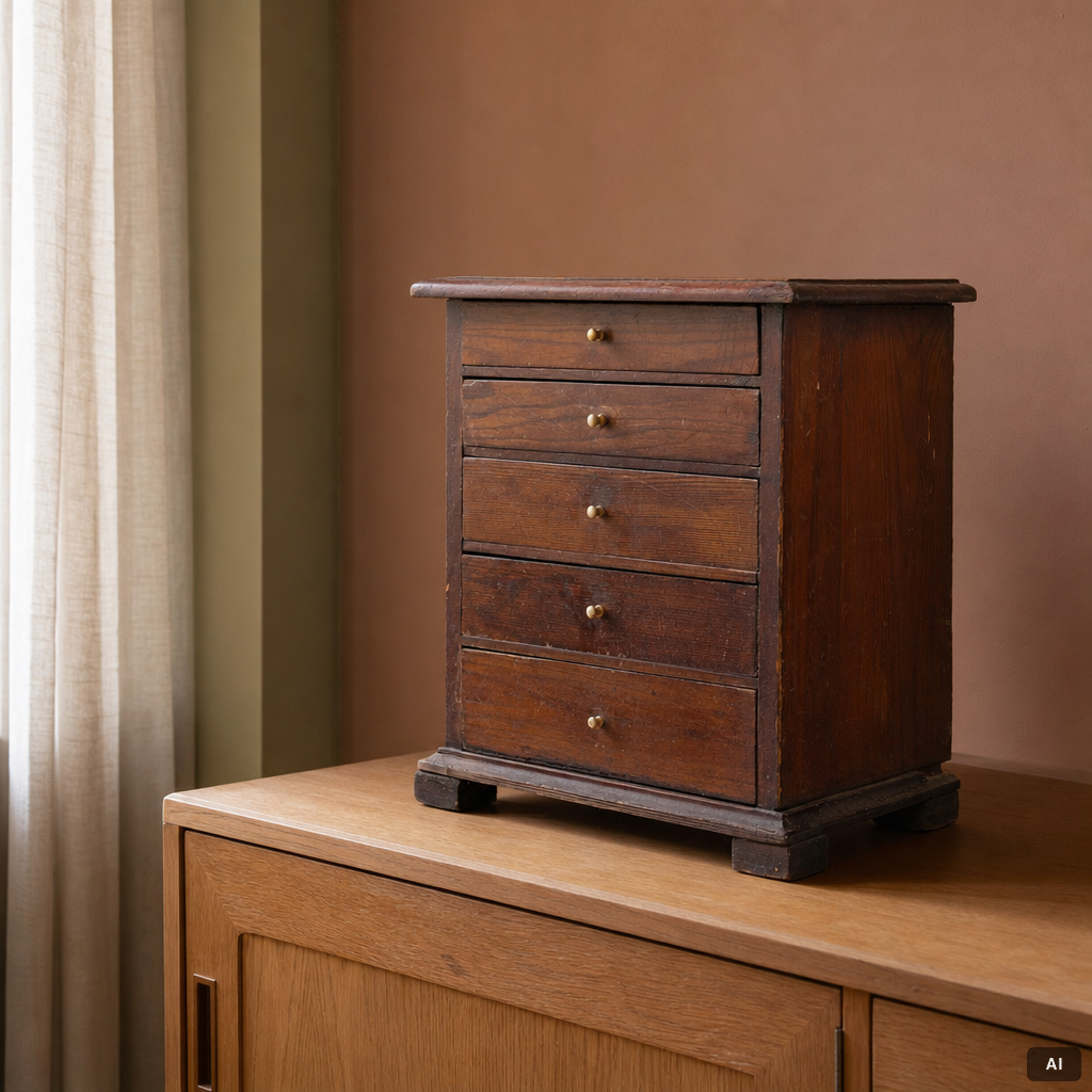 Miniature chest of drawers, first half of the 20th century.