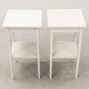 A pair of 20th Century painted  bedside tables.