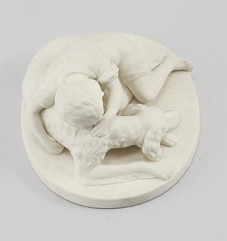 FIGURGRUPP, parian, Gustavsberg, 1921.