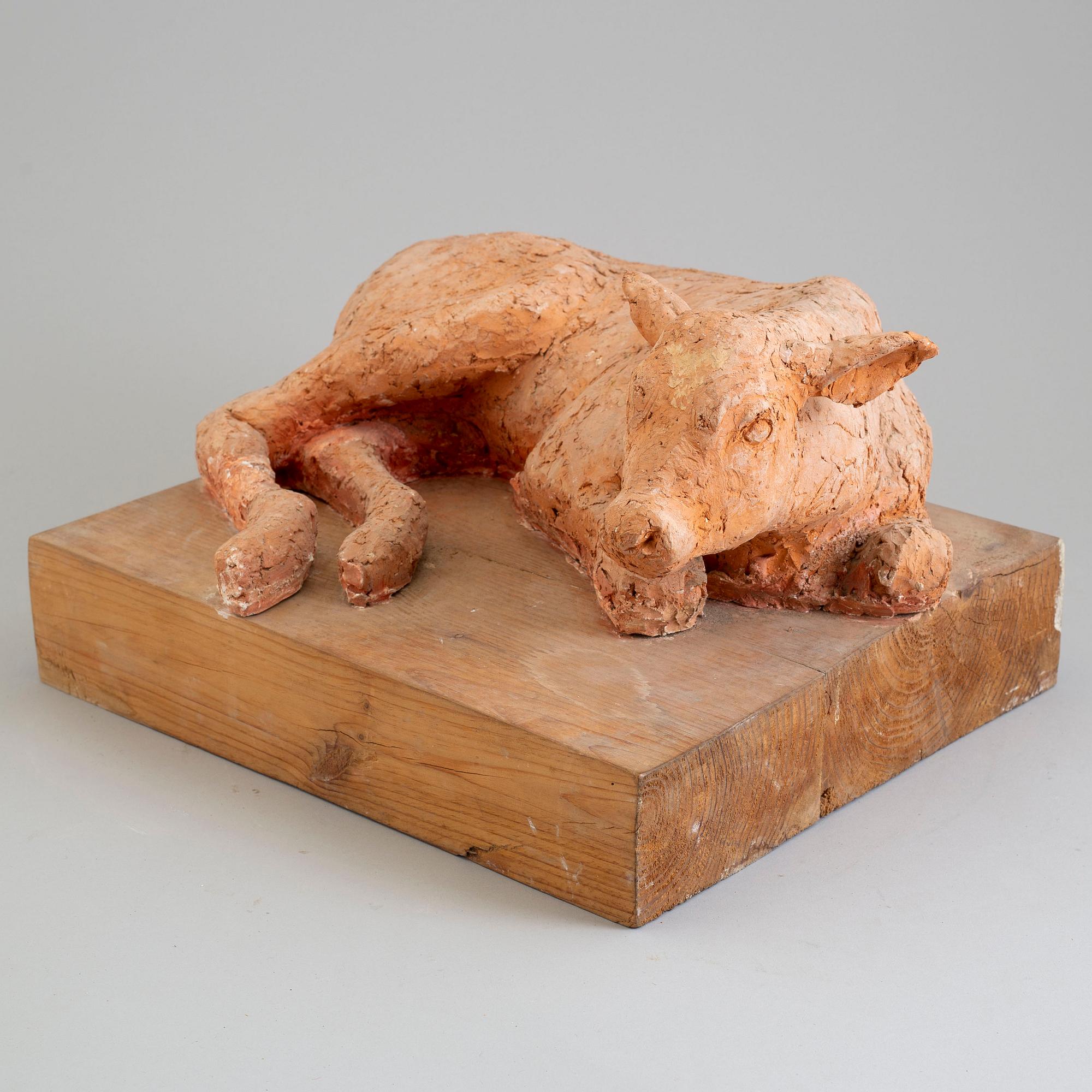 ASMUND ARLE, Sculpture, terracotta, signed Asmund Arle and dated -48.