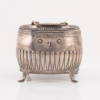 Magnus Fryberg, a silver sugar caddy, Jönköping, 1826.