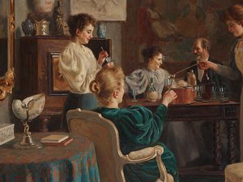 Emil Lindgren, Merry companions, interior from the home of Georg and Hanna Pauli.