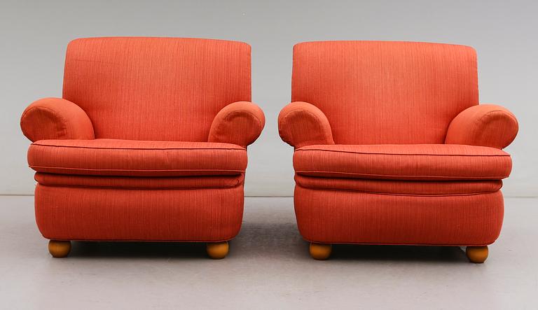 FÅTÖLJER, 1 par, Arne Norell, 1900-talets andra hälft.