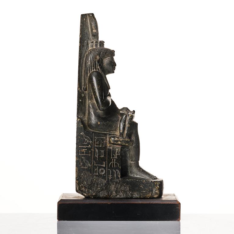 A figur of Isis and Horus the child, presumably the late period 664-332 B.C.