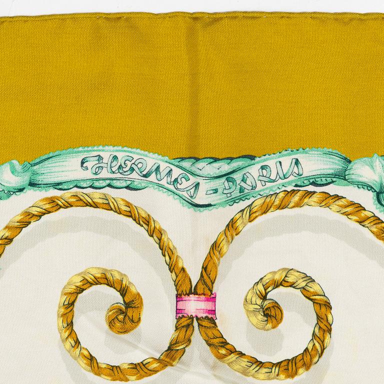 Hermès, two scarves, "Jouvence" and "Samourai".