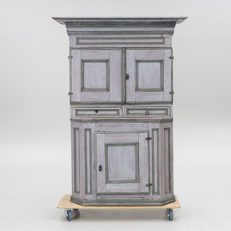 A painted cabinet, 18th century.