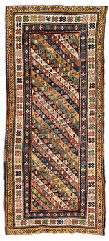 368. An antique Gendje rug, Southern Caucasus, c. 240 x 100 cm.