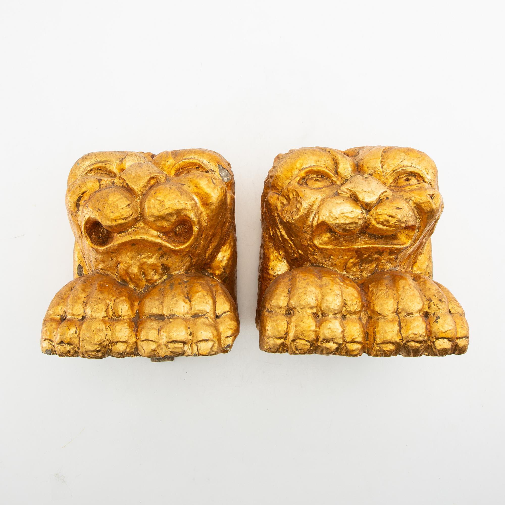 Dekorelement 2 st Barock-stil 1800-tal eller äldre.