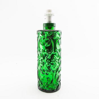 Bordslampa 1970-tal gjutet glas.