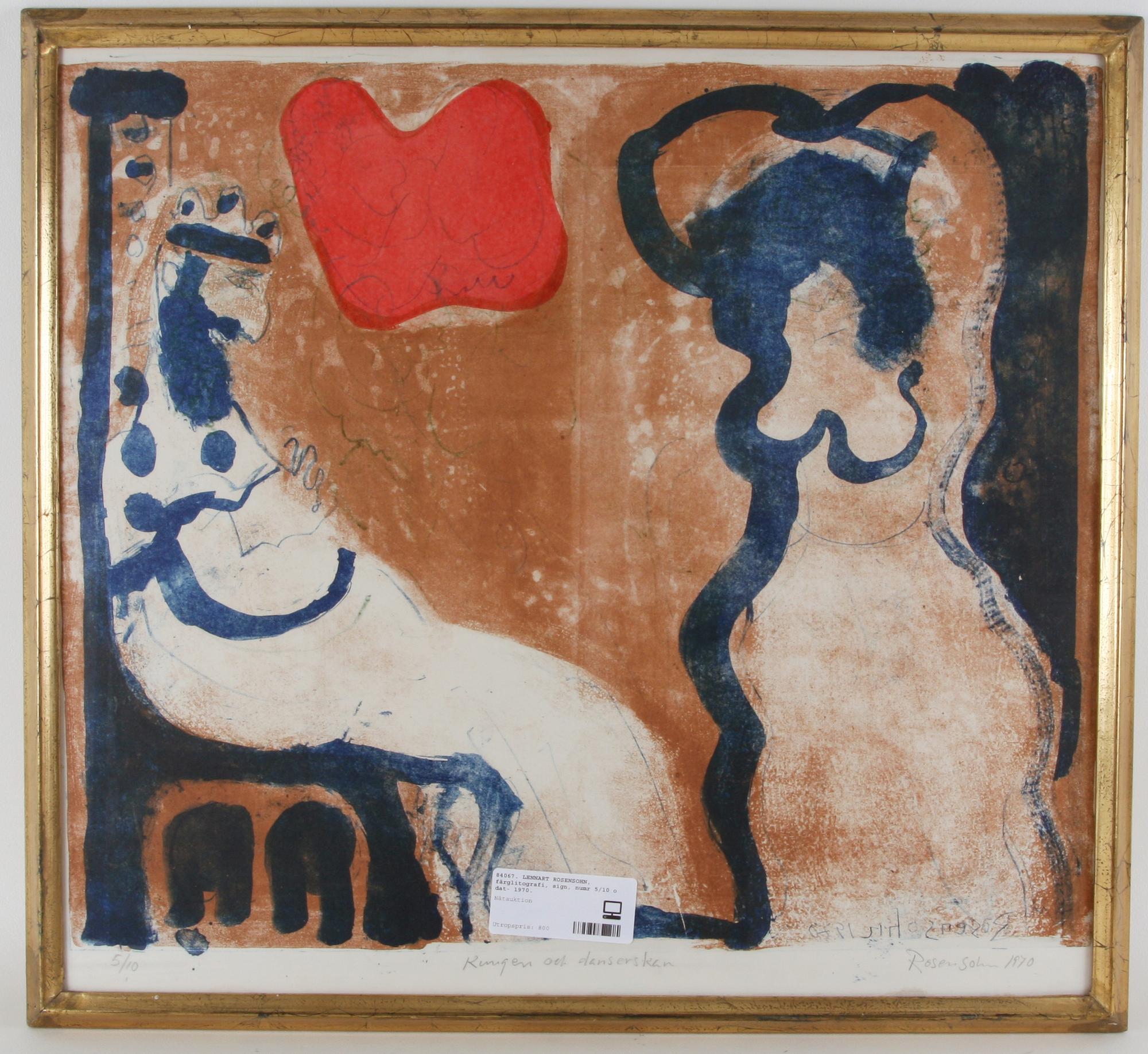 LENNART ROSENSOHN, färglitografi, sign, numr 5/10 o dat- 1970.