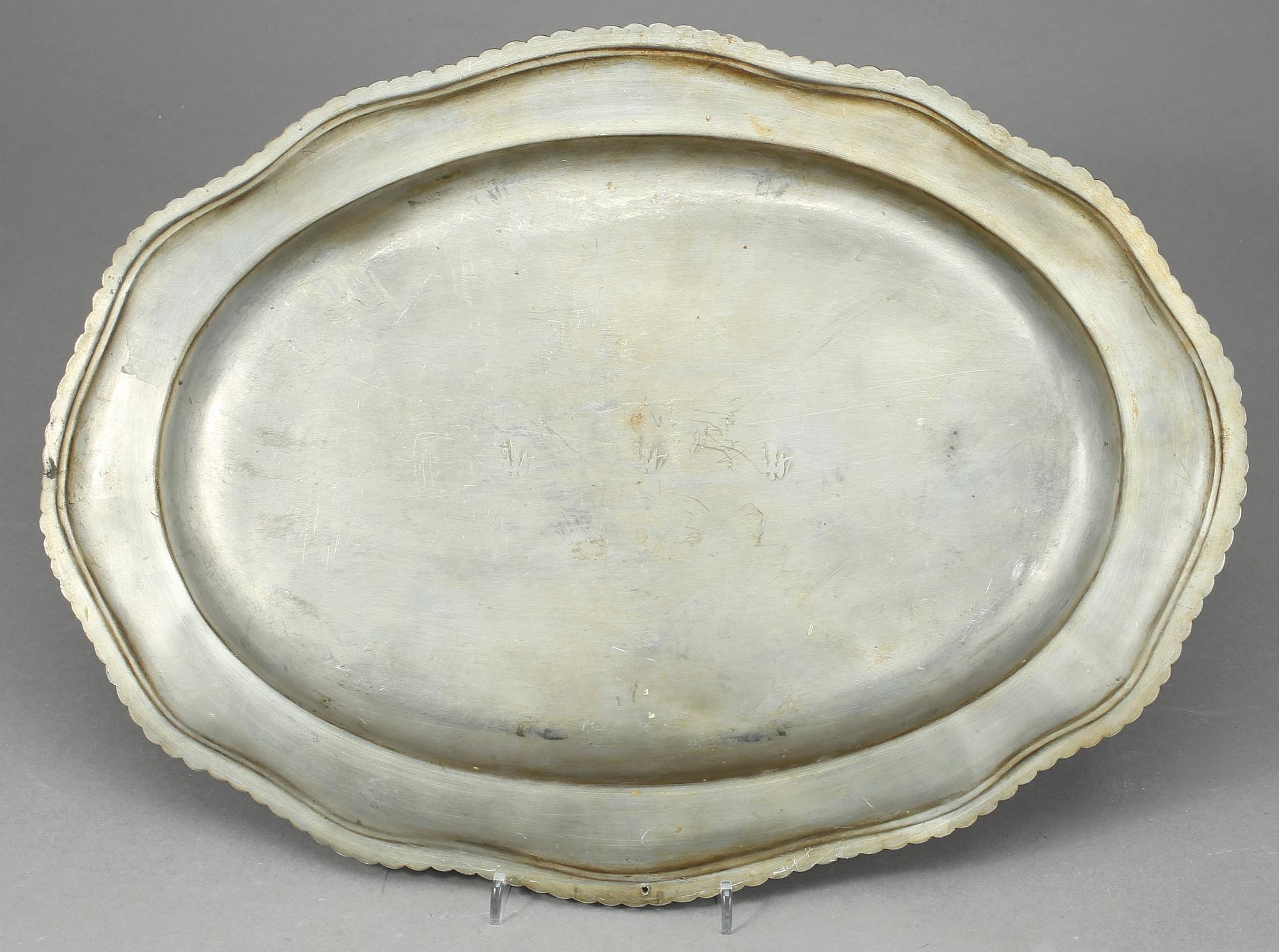 FAT, tenn, rokoko, 1700-tal. Otydliga stämplar, möjligen Carl Weigang, Stockholm 1740-1763.