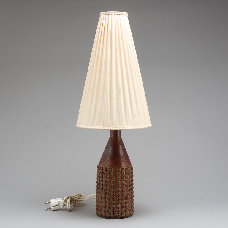 STIG LINDBERG, a stoneware table lamp. Gustavsberg.