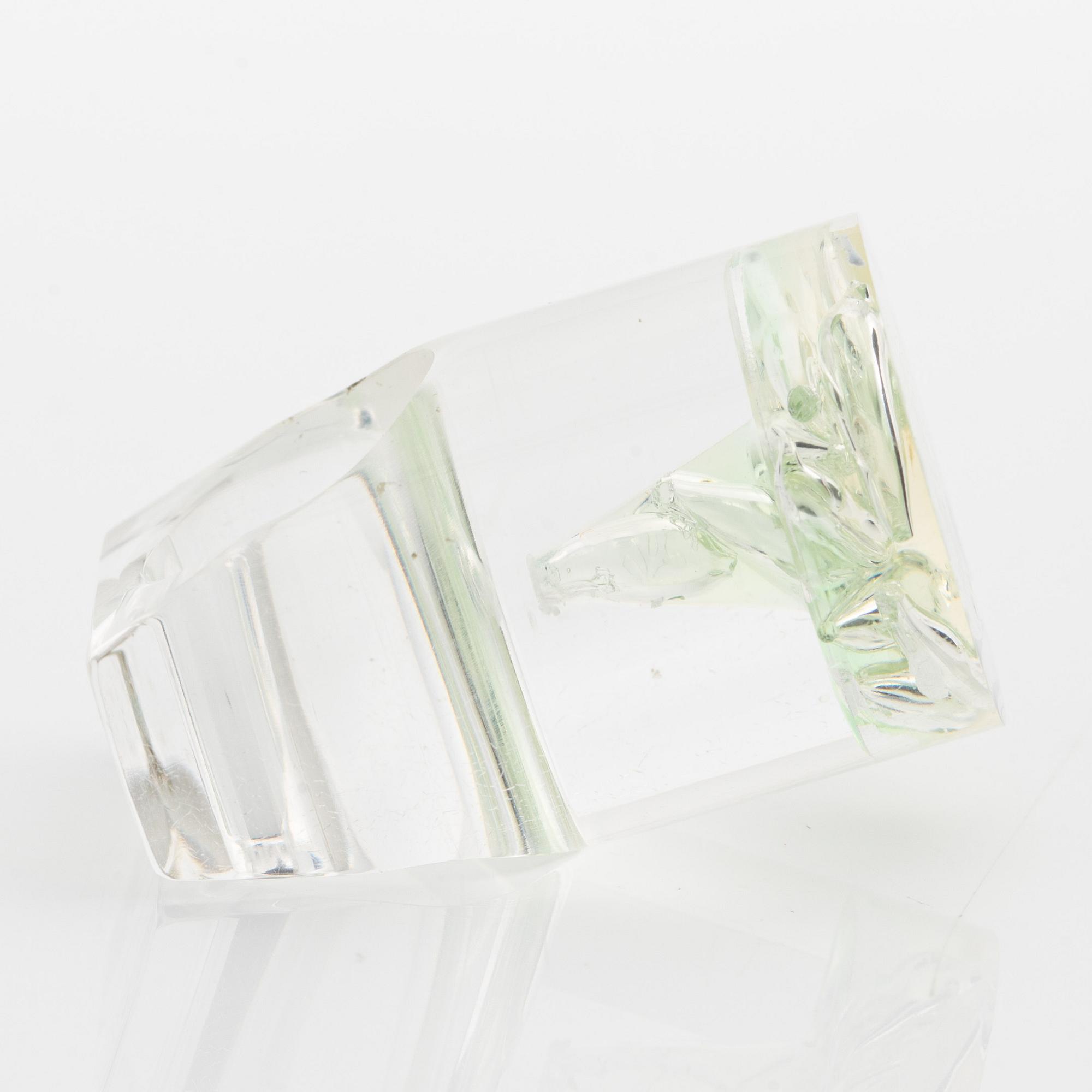 Siv Lagerström, three rings, acrylic plastic, 1970s.