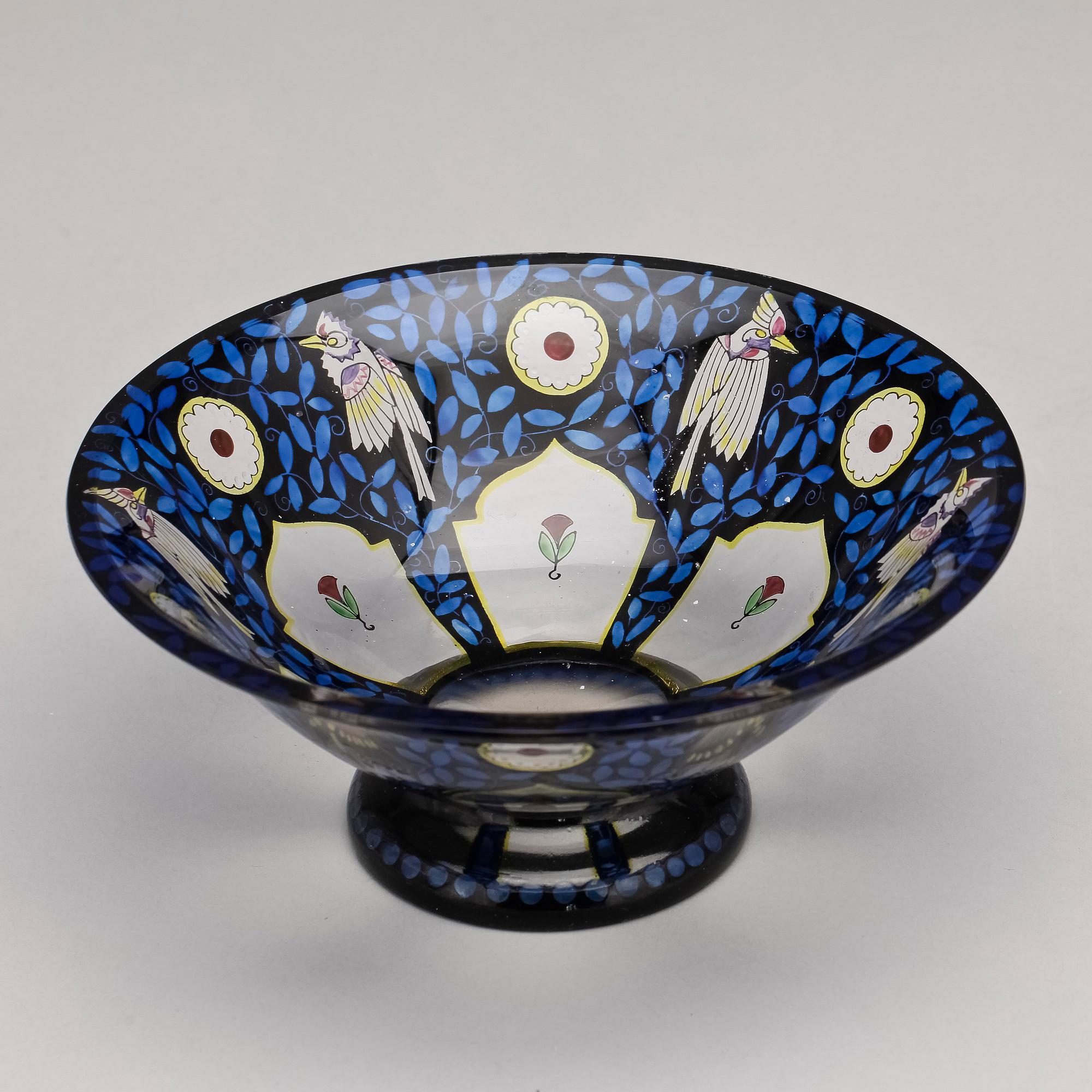 SKÅL, glas, Oertel, Haida, Tyskland 1920-30-tal.