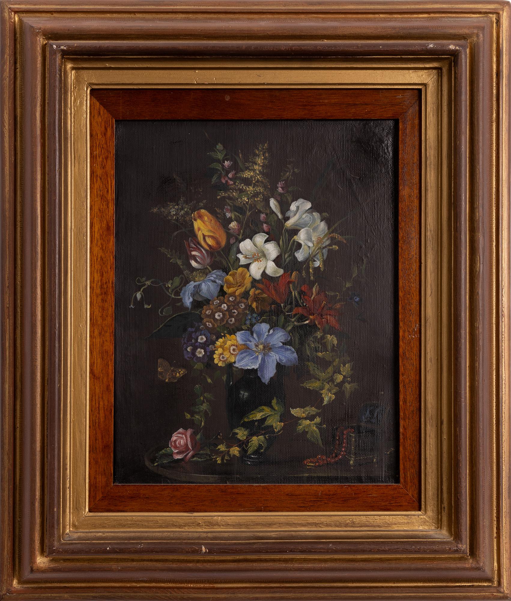Unknown artist, 19th century, Flower still life.