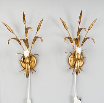 TAKKRONA SAMT ETT PAR LAMPETTER, Italien, 1900-talets andra hälft.