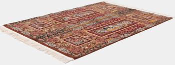 Matta, Isfahan, centrala Persien, part silk, signerad, ca 270 x 185 cm.