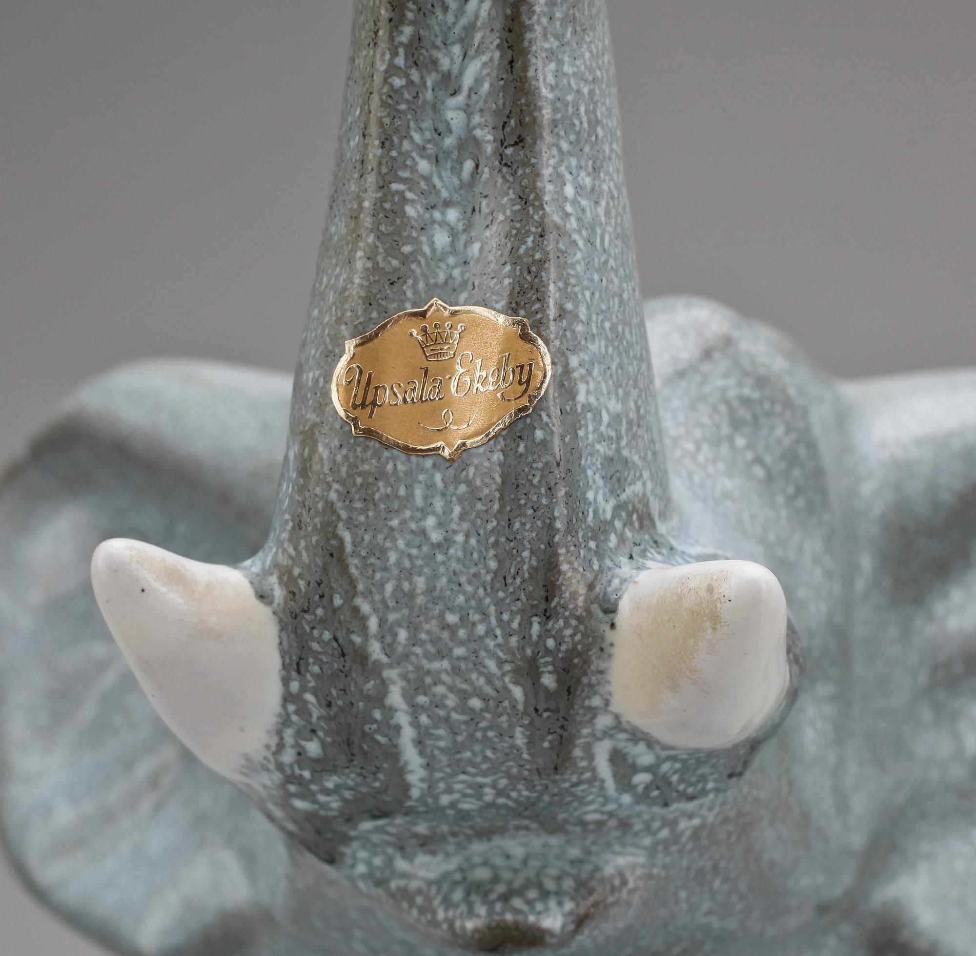 FIGURINER, 3 delar, lergods, Vicke Lindstrand, Upsala Ekeby, 1900-talets mitt.