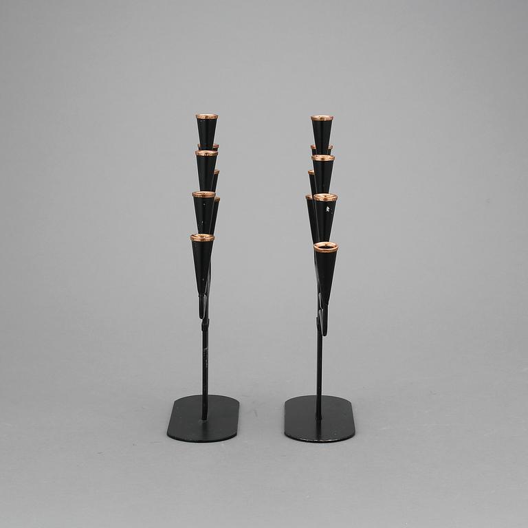 KANDELABRAR, ett par, Gunnar Ander, Ystad Metall.