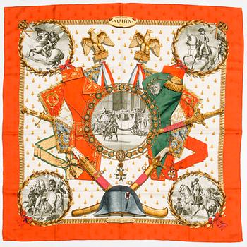 HERMÈS, "Napoleon", scarf.