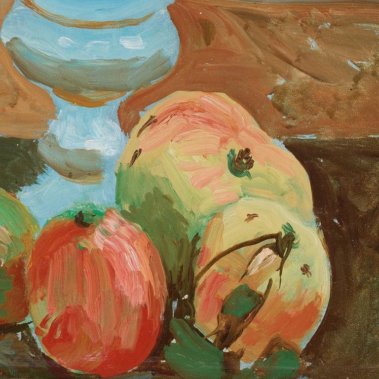 Isaac Grünewald, Stilleben med rosenskära och äpplen.