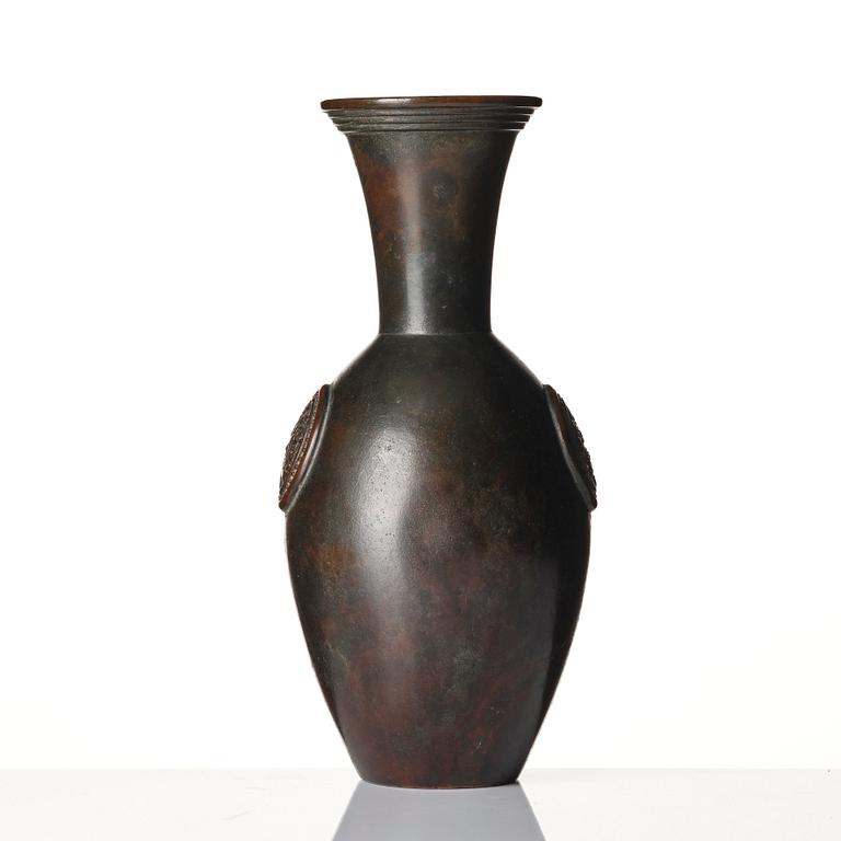 A copper alloy vase, circa 1900.