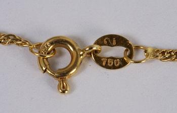 SMYCKEGARNITYR, 4 delar, 18K guld med safirer och briljanter.