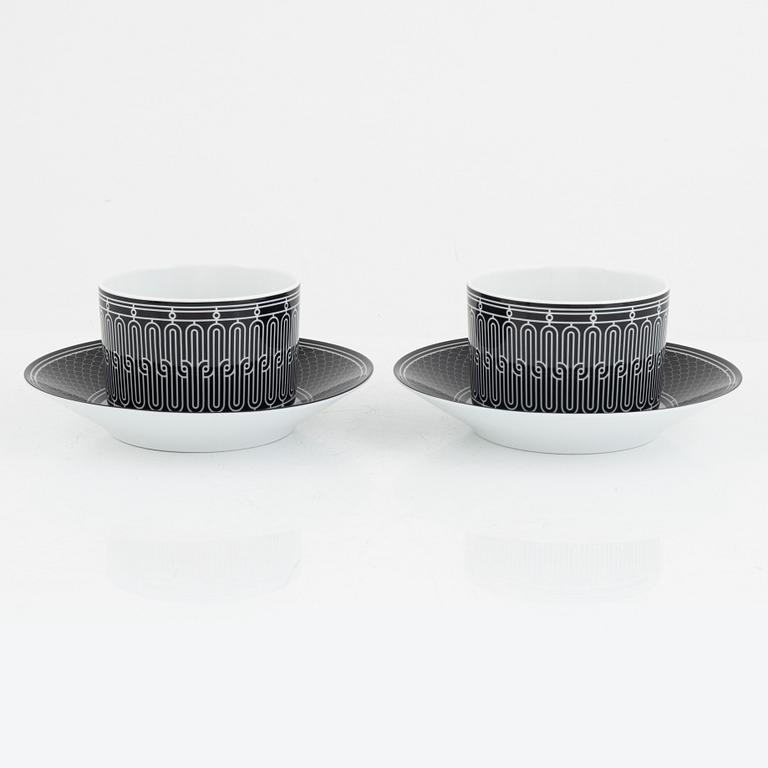 Hermès, tekoppar med fat, ett par, "H-Deco tea cup and saucer".